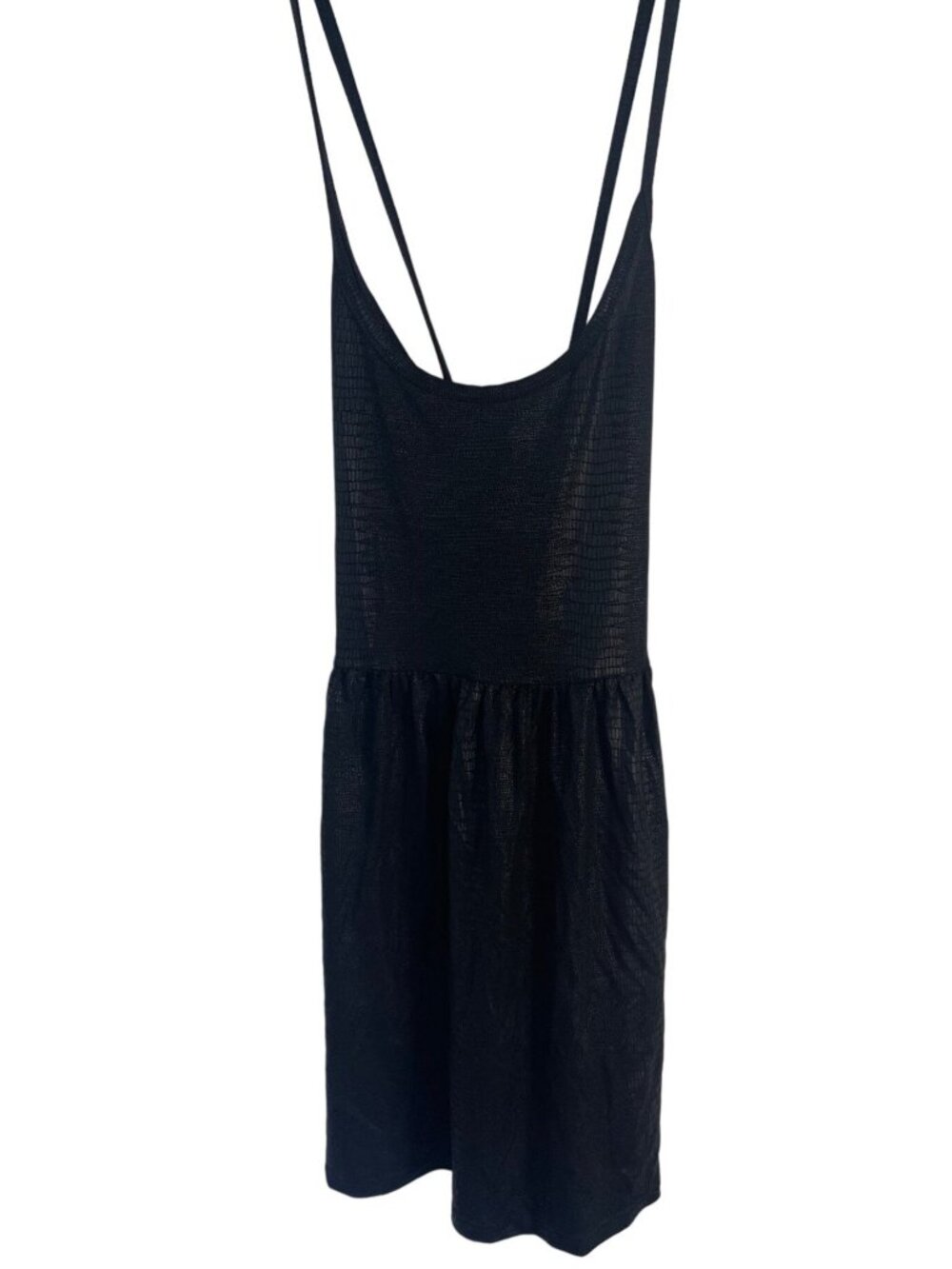 silence + noise sleeveless shirt tank top blouse black animal print medium READ